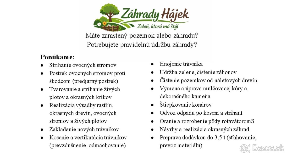 Údržba záhrad - 2