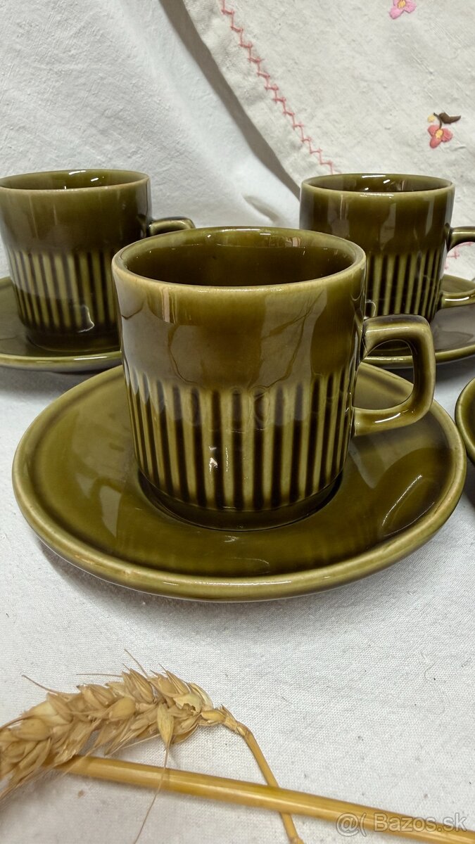 Šálky s podšálkami KERA VITRAL Czechoslovakia 🌿 - 2