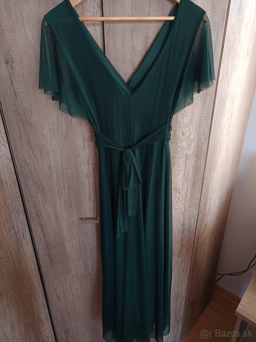 Smaragdové spoločenské šaty - 2