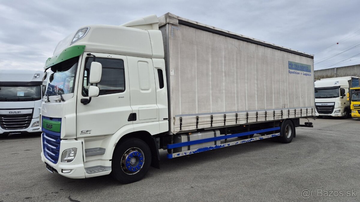 DAF CF 310 FA SPACE CAB EURO 6 - valník s plachtou - 2