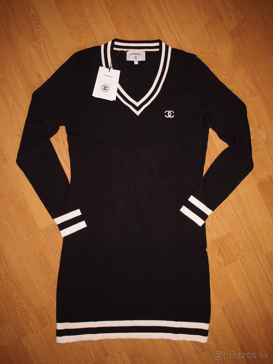Chanel dámske pletené šaty čierne - 2