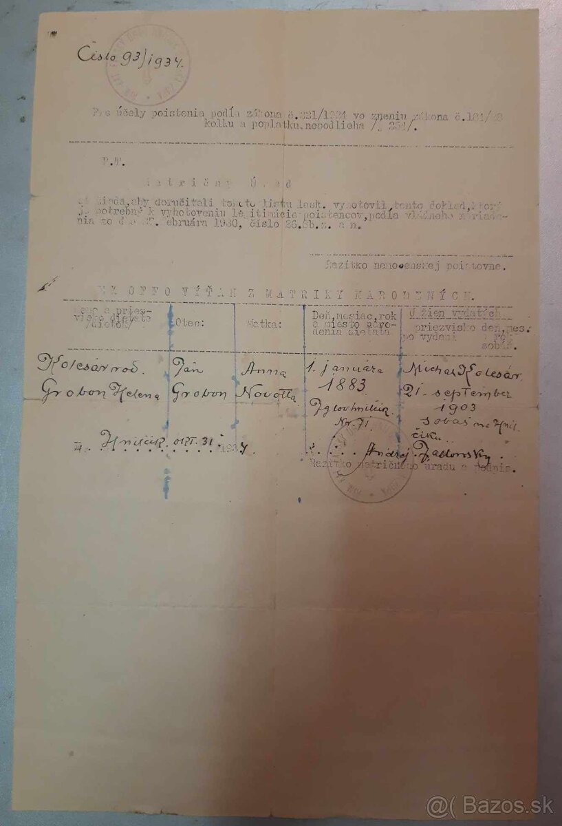 Rozne stare dokumenty... - 2