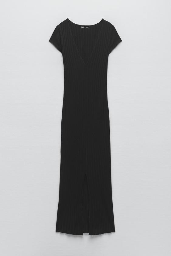 Úpletové rebrované šaty Zara v.L - 2