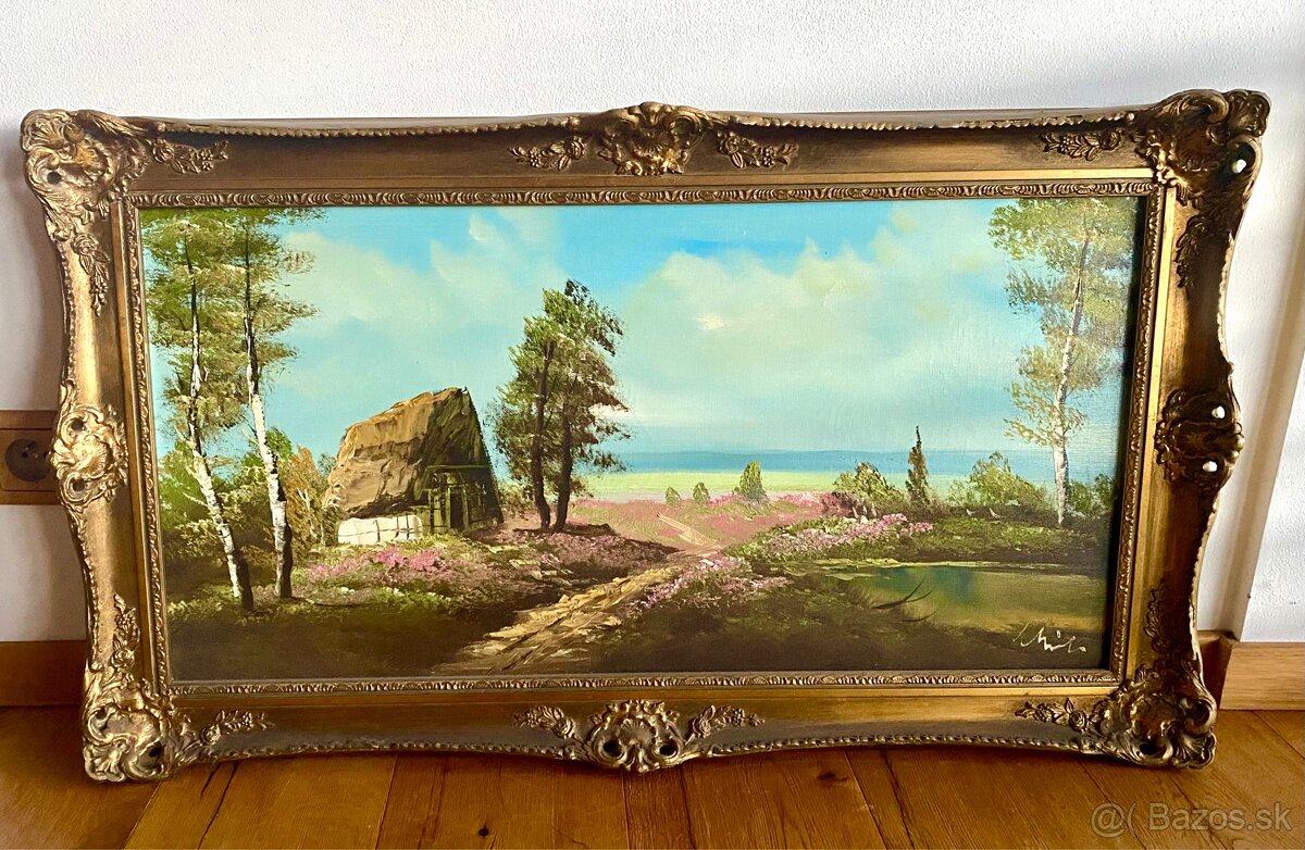 Starý krásný obraz, olejomalba na plátně - 2