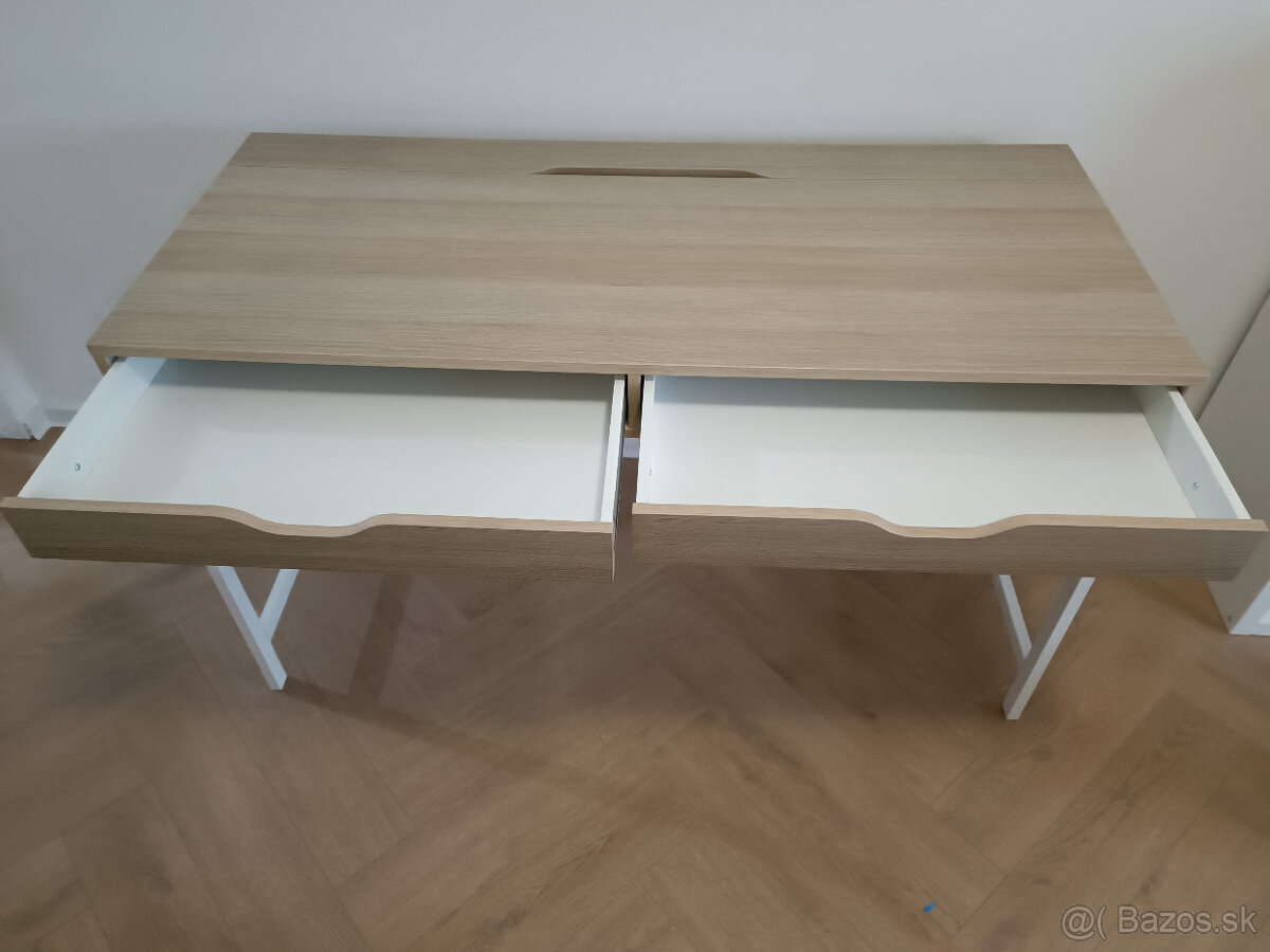 Stolík IKEA ALEX biela morená/dubový efekt 132x58 cm - 2