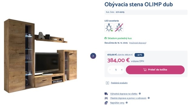 Predam obývaciu stenu - 2