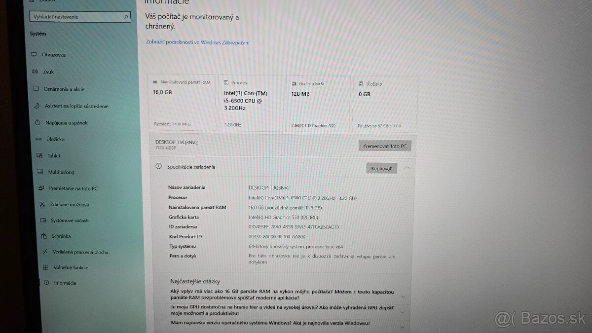 Gigabyte Z170-HD3P + Intel Core i5 6500 + 16GB DDR4 - 2