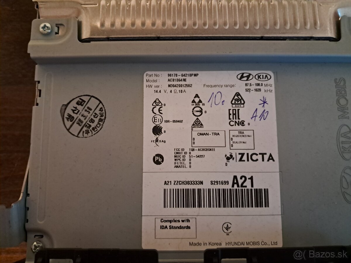 Hyundai i30 rádio - 2