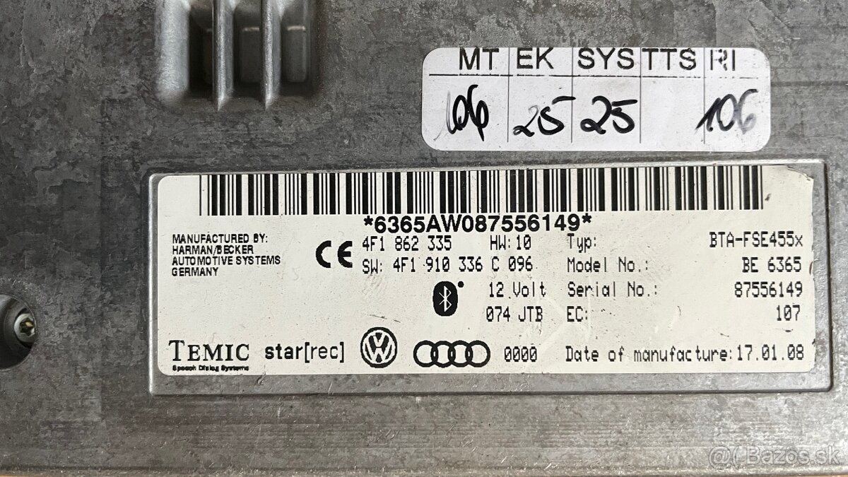 Audi A6 C6 riadiaca jednotka interface - 2
