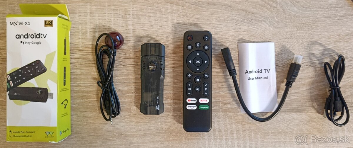 Android TV Stick MX10 F3 (2GB/16GB) s BT ovladacom - 2