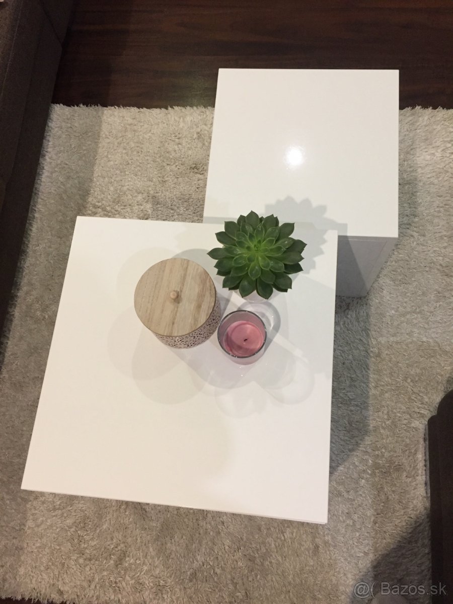 Stolíky do obývačky vo vysokom lesku - 2