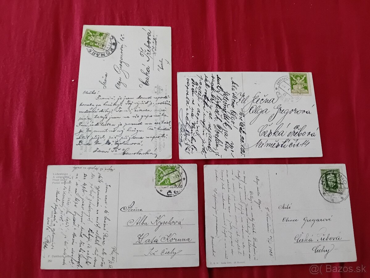 Pohľadnice známky 1ČSR - 2