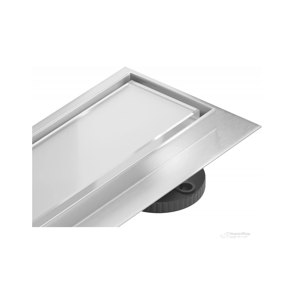 Sprchovy zlab biele sklo 100cm - 2