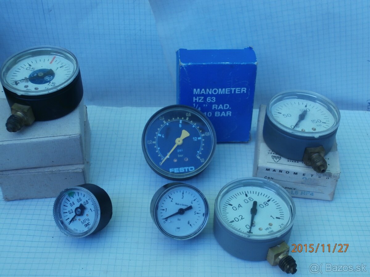 Manometre fi 50,60 a 160mm. - 2