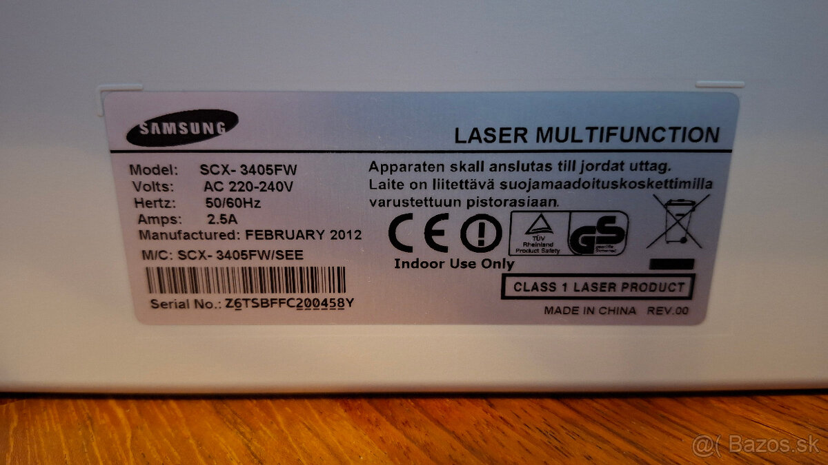 Laserova tlačiareň SAMSUNG SCX-3405 FW - 2
