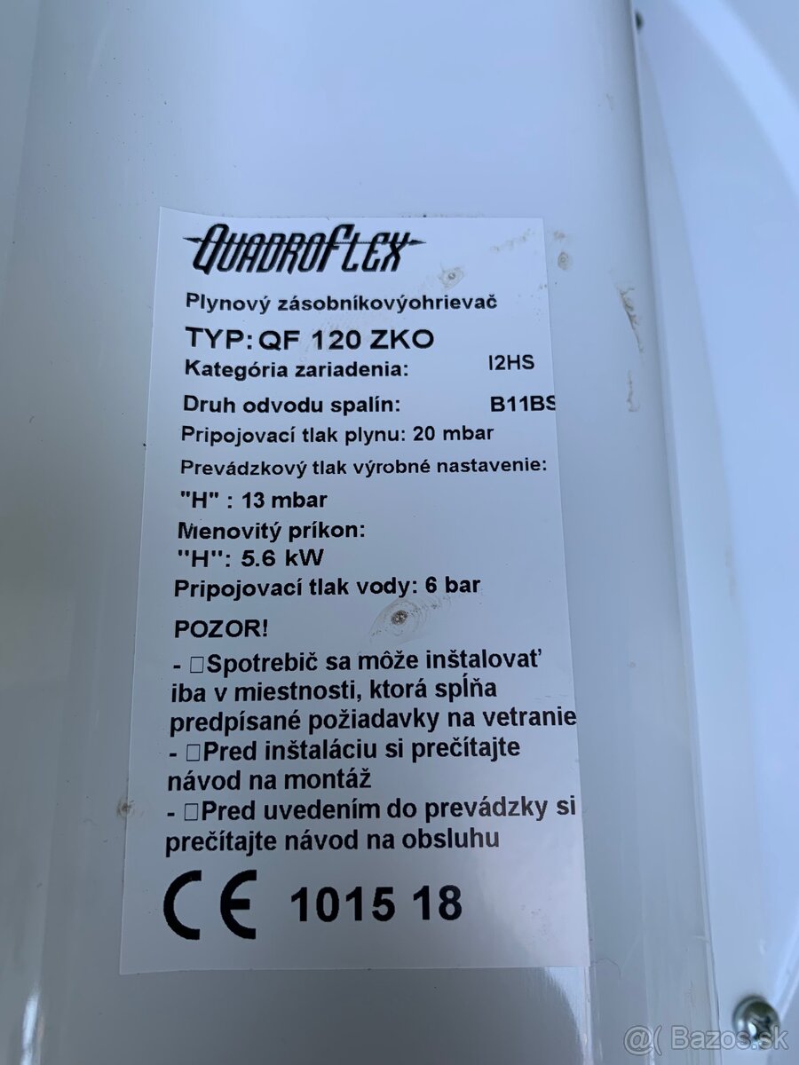 Plynový ohrievač vody - 2