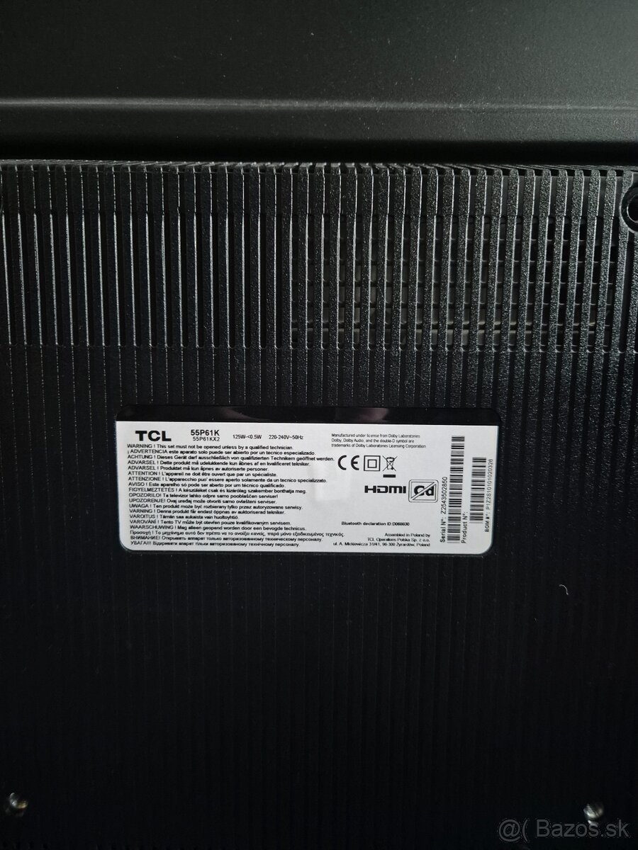 Predám TCL TCL 55P61K televízor - 2