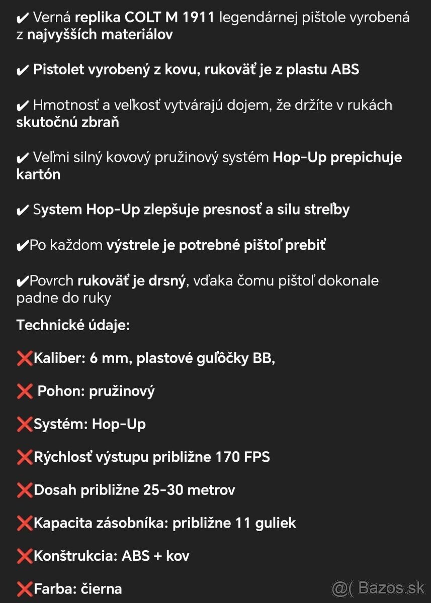 ASG IMITÁCIA REPLIKA KOVOVÁ PIŠTOĽ NA GULIČKY C9 AIRSOFT GUN - 2
