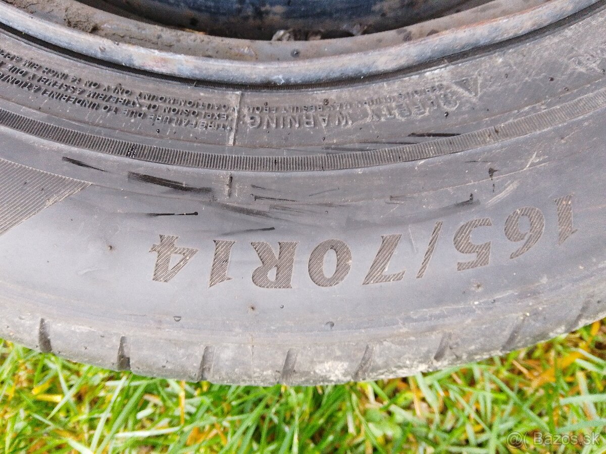 Predám letné pneu aj s pl. diskami. - 2