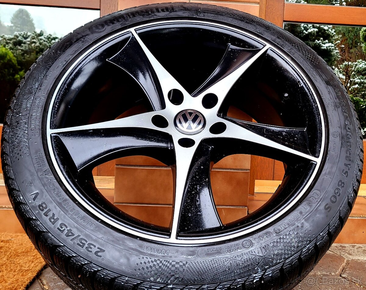alu R18 5x112, zimné pneu 235/45, VW Passat, Škoda Superb - 2