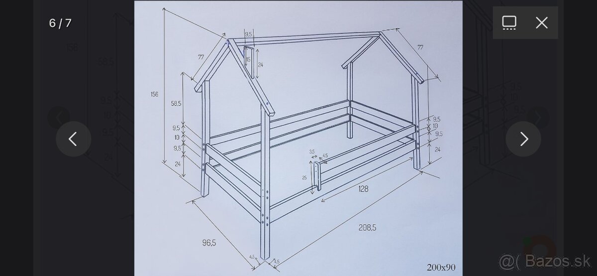 Detská domčeková posteľ - 2