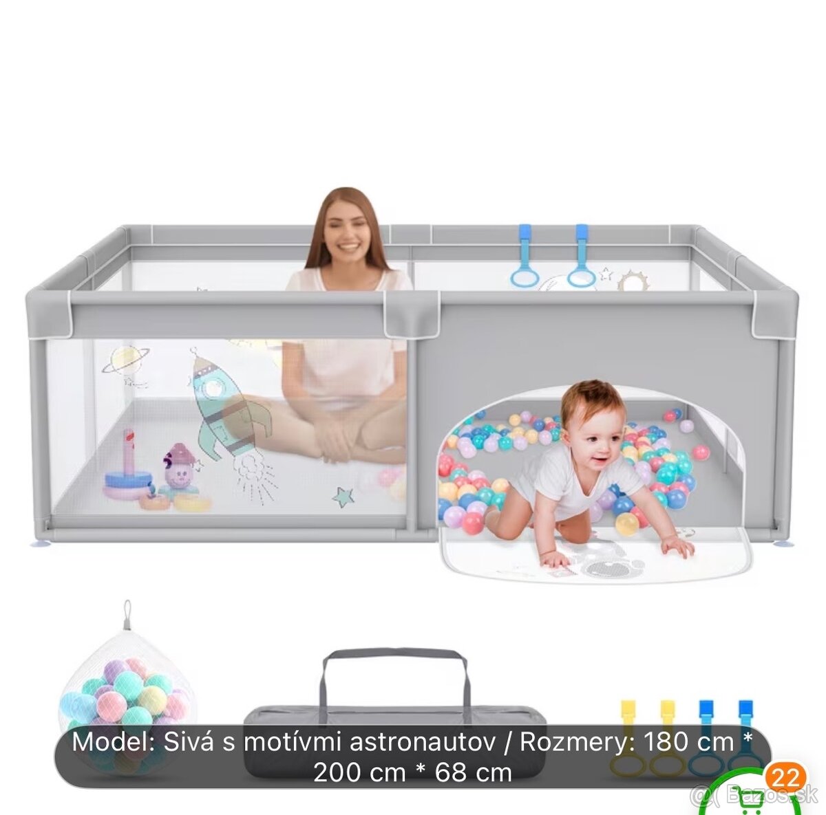 Úplne nová detská ohrádka 180cm x 200cm - 2