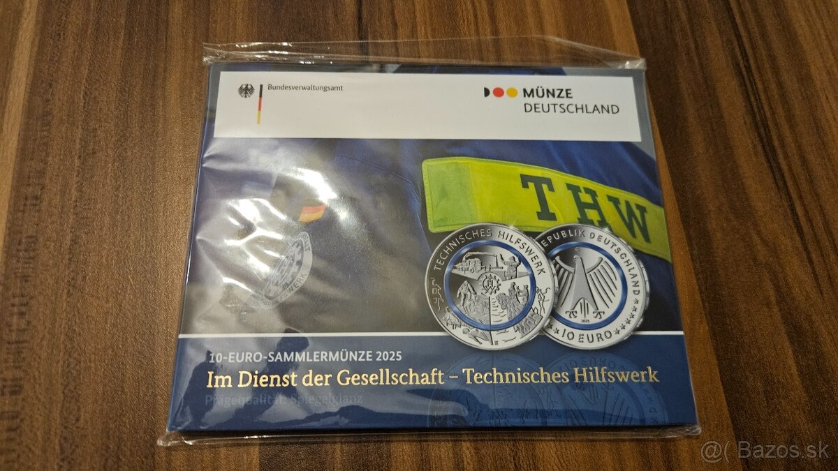 10 Euro Nemecko 2025 "A" - Technická pomoc (PROOF) - 2
