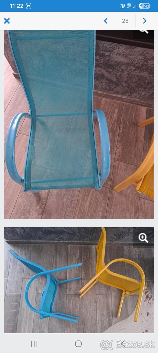 Detské záhradné stoličky, - 2