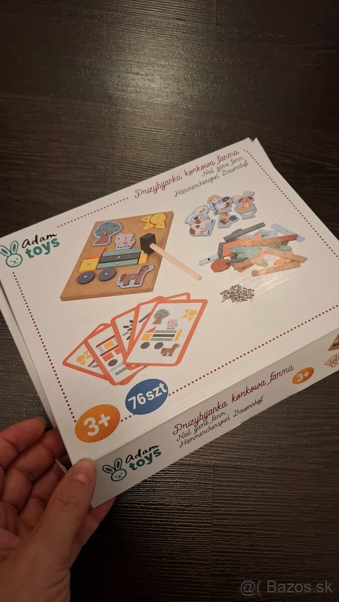 Drevená zatĺkačka hra+šablóna - 2