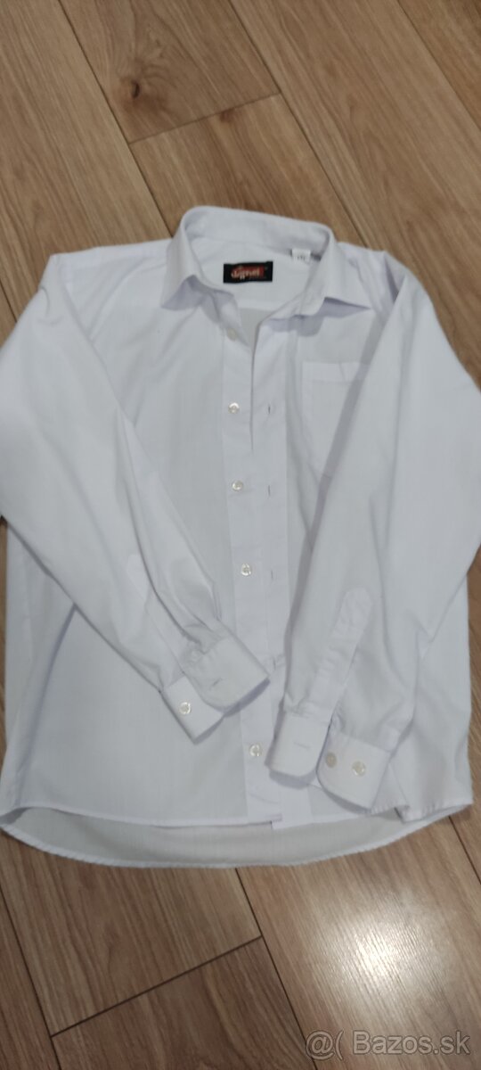 Biele chlapčenské spoločenské košele veľkosť 152 - 2