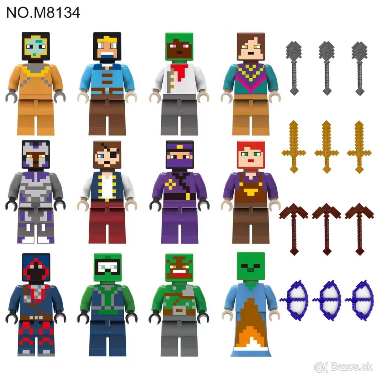 MINECRAFT 12 ks-14 ks sada postaviciek - 2