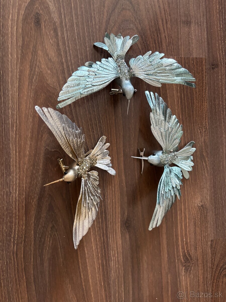 Dekoratívne vtáčiky – 3 ks - 2