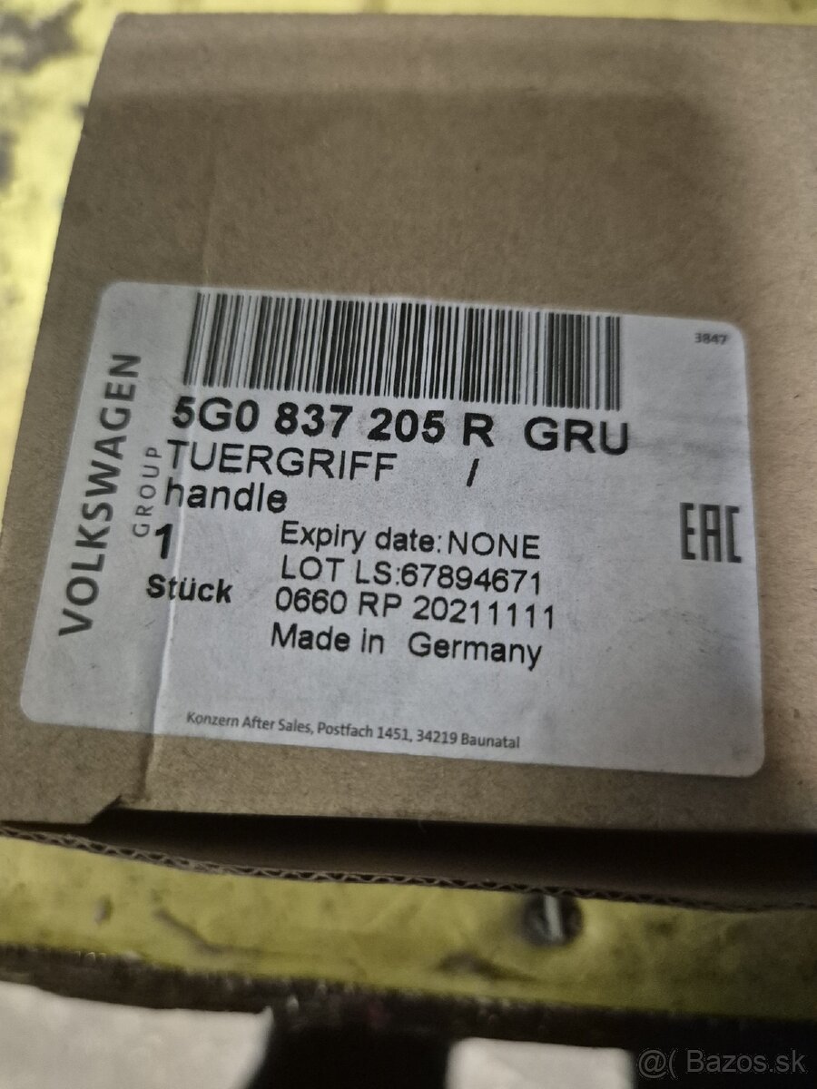 Nová originálna ľavá klučka KESSY VW GROUP - 2