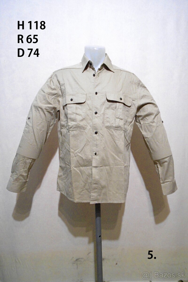 Vojenská košeľa hneda - 2