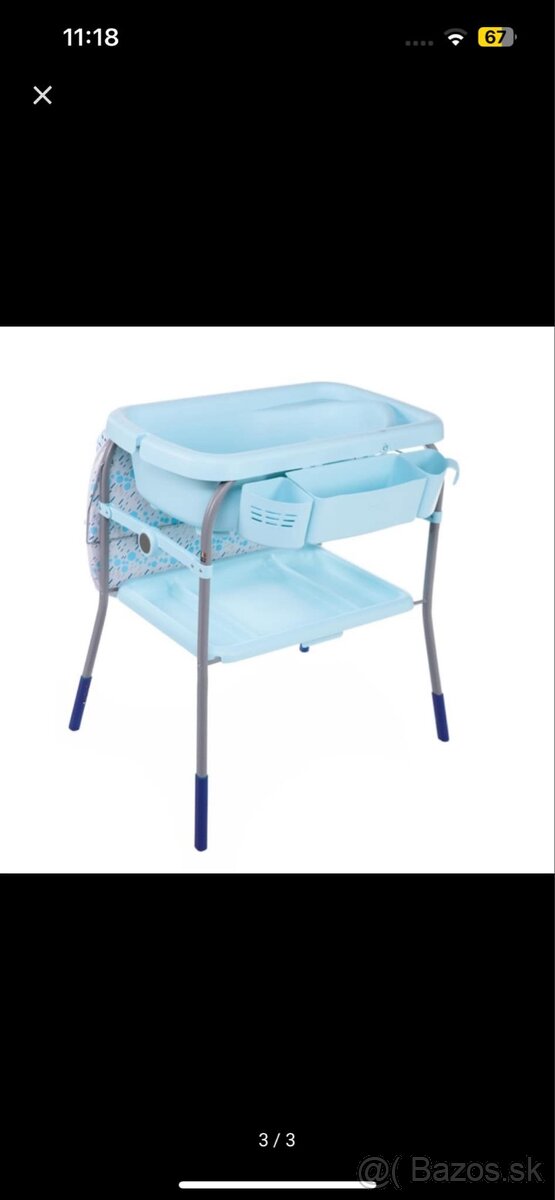 CHICCO Stolík prebaľovací s vaničkou Cuddle & Bubble - Ocean - 2