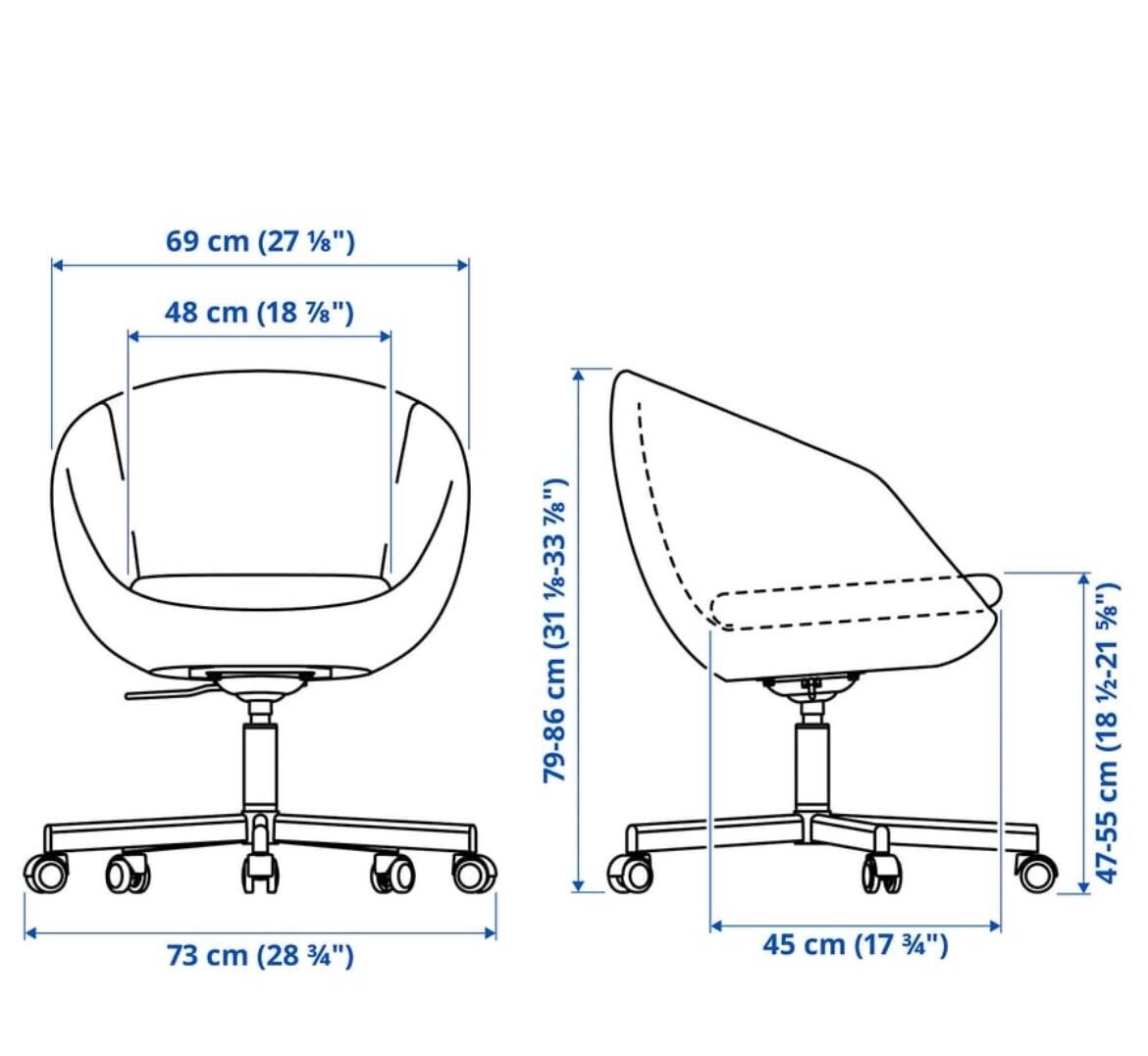 SKRUVSTA otočná stolička – Ysane biela (2ks) - 2