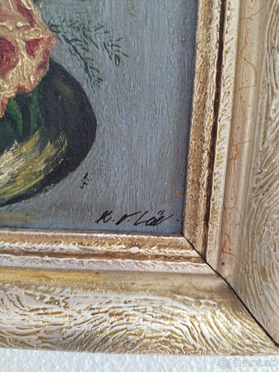 Zátiší kytice, ovoce, šípek - 2