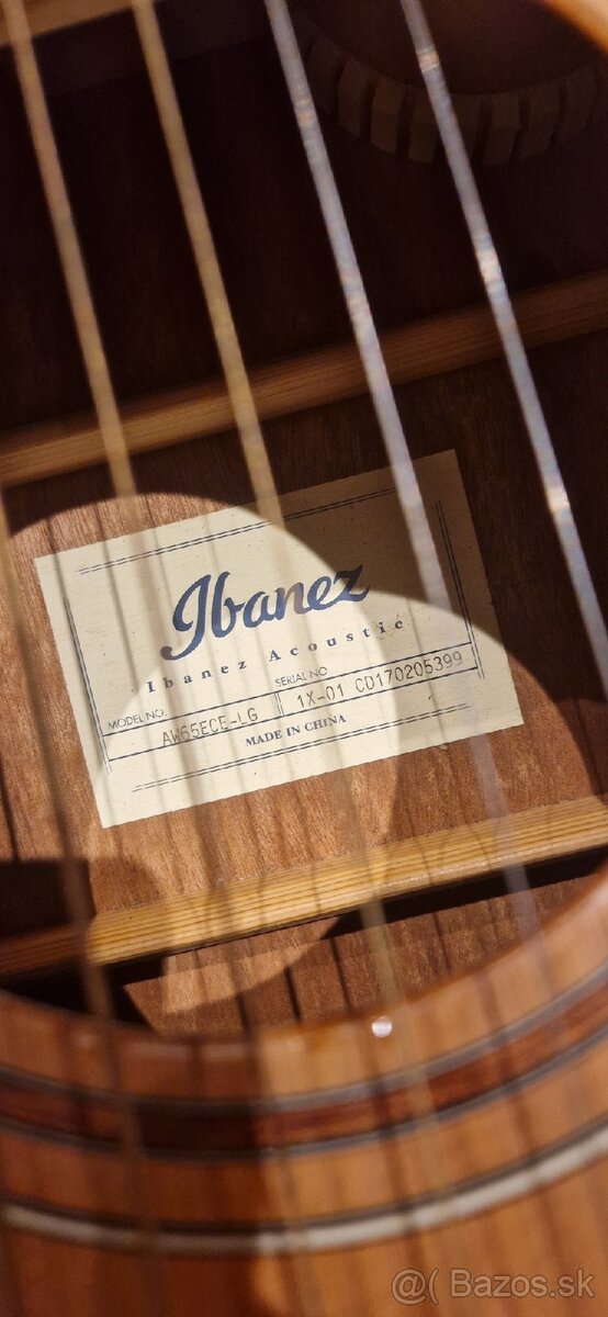 Elektroakustická gitara Ibanez aw65ece-lg - 2