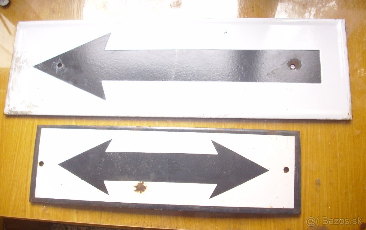 2x stará smaltová tabulka 50cm a 35cm - 2