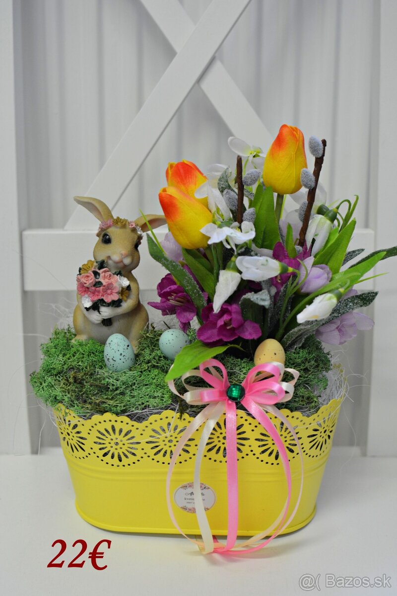 Jarný, veľkonočný veniec, aranžmán - 2