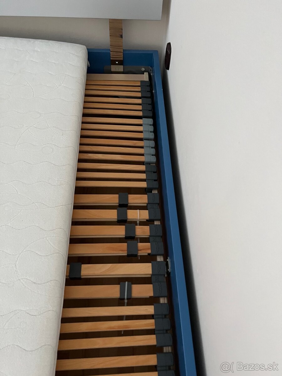 Posteľ 200x140cm--modrá - 2