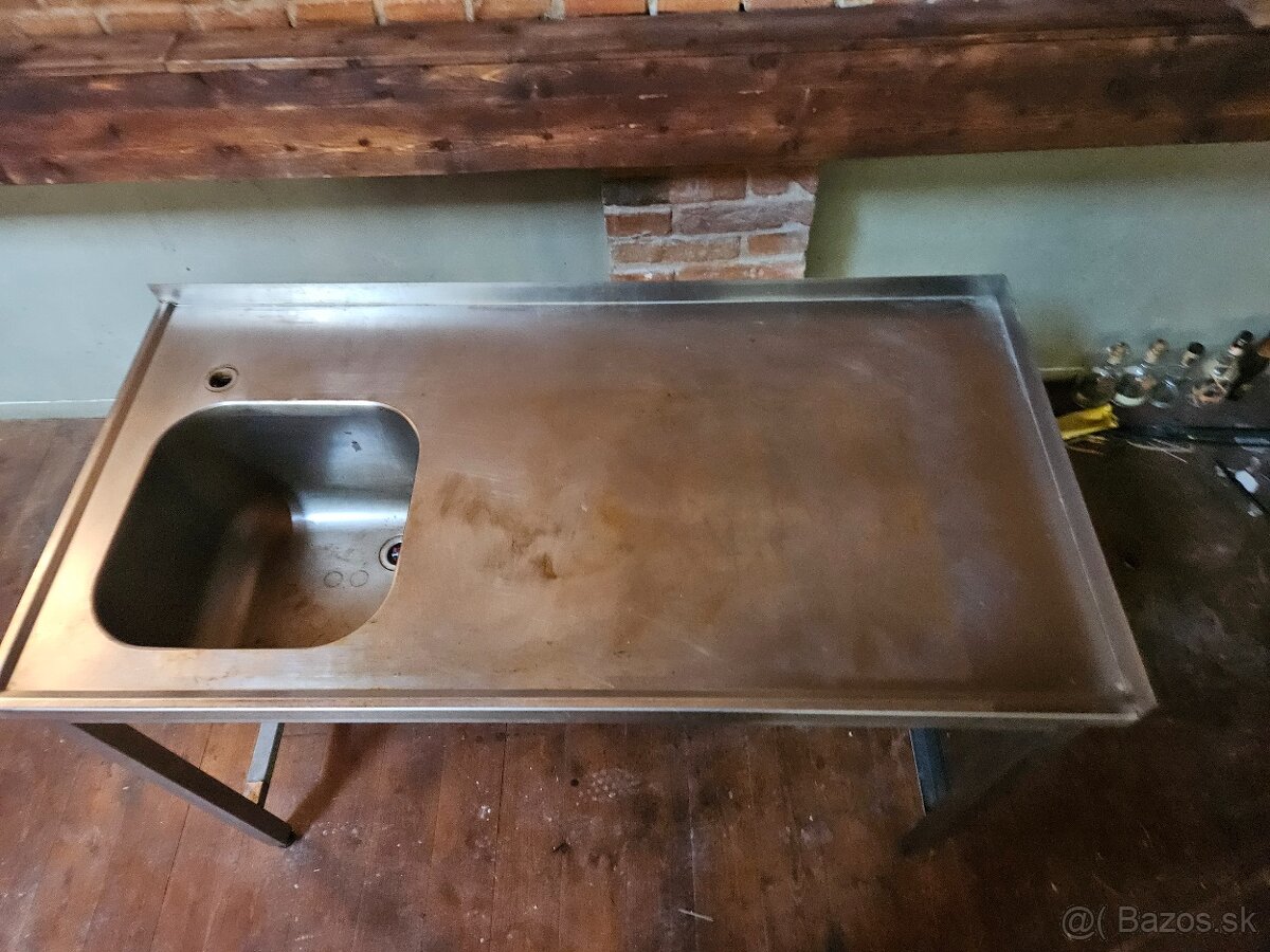 Nerezový drezový gastro stôl - 2