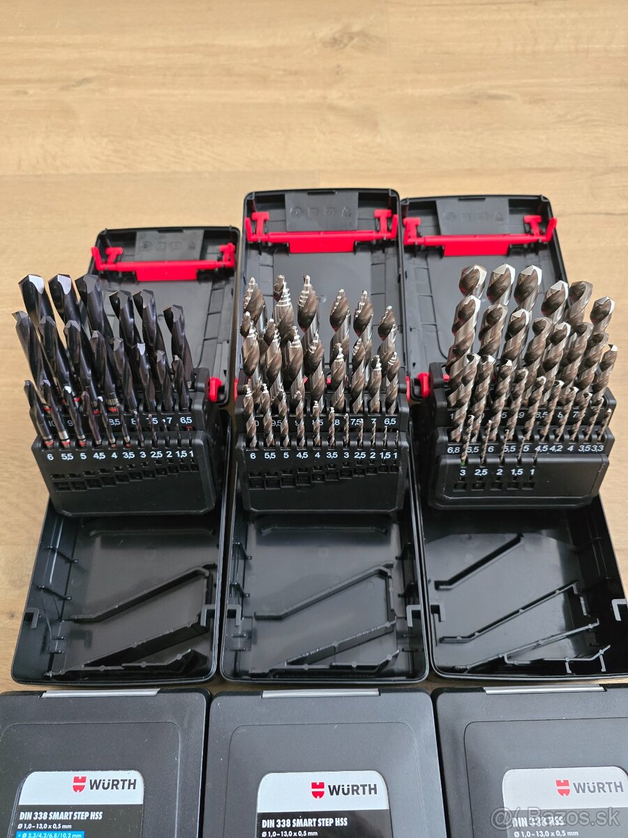Wurth sadá vrtákov a sadá zahlbnikov nové - 2