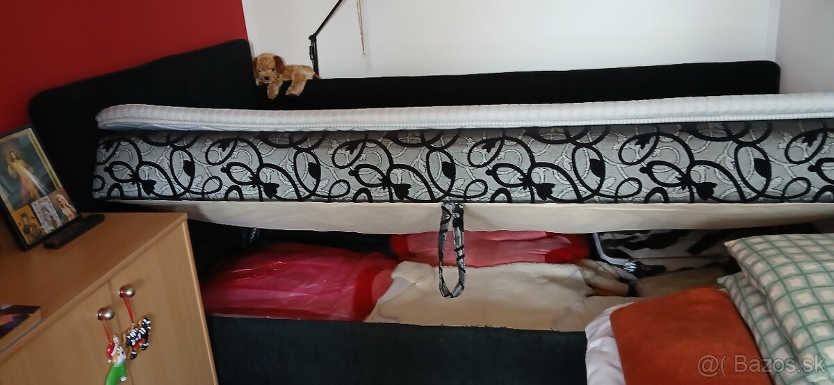 110x200 postel cierna - 2