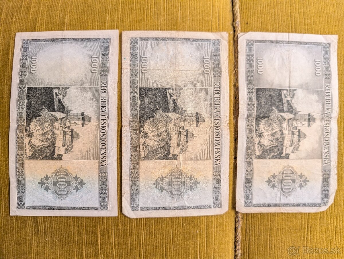 Predám Československé bankovky - 2