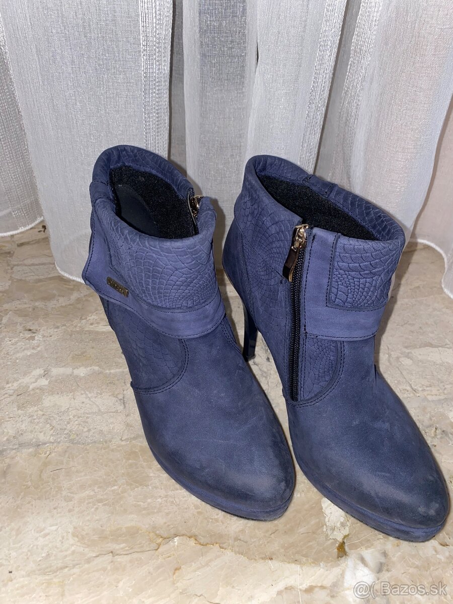 Koženné členkové čizmy veľ. 38 - 2