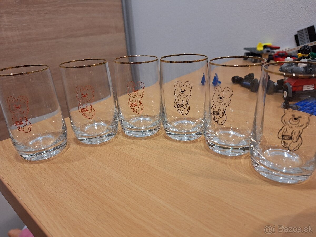 Retro poháre keramika sady predám - 2