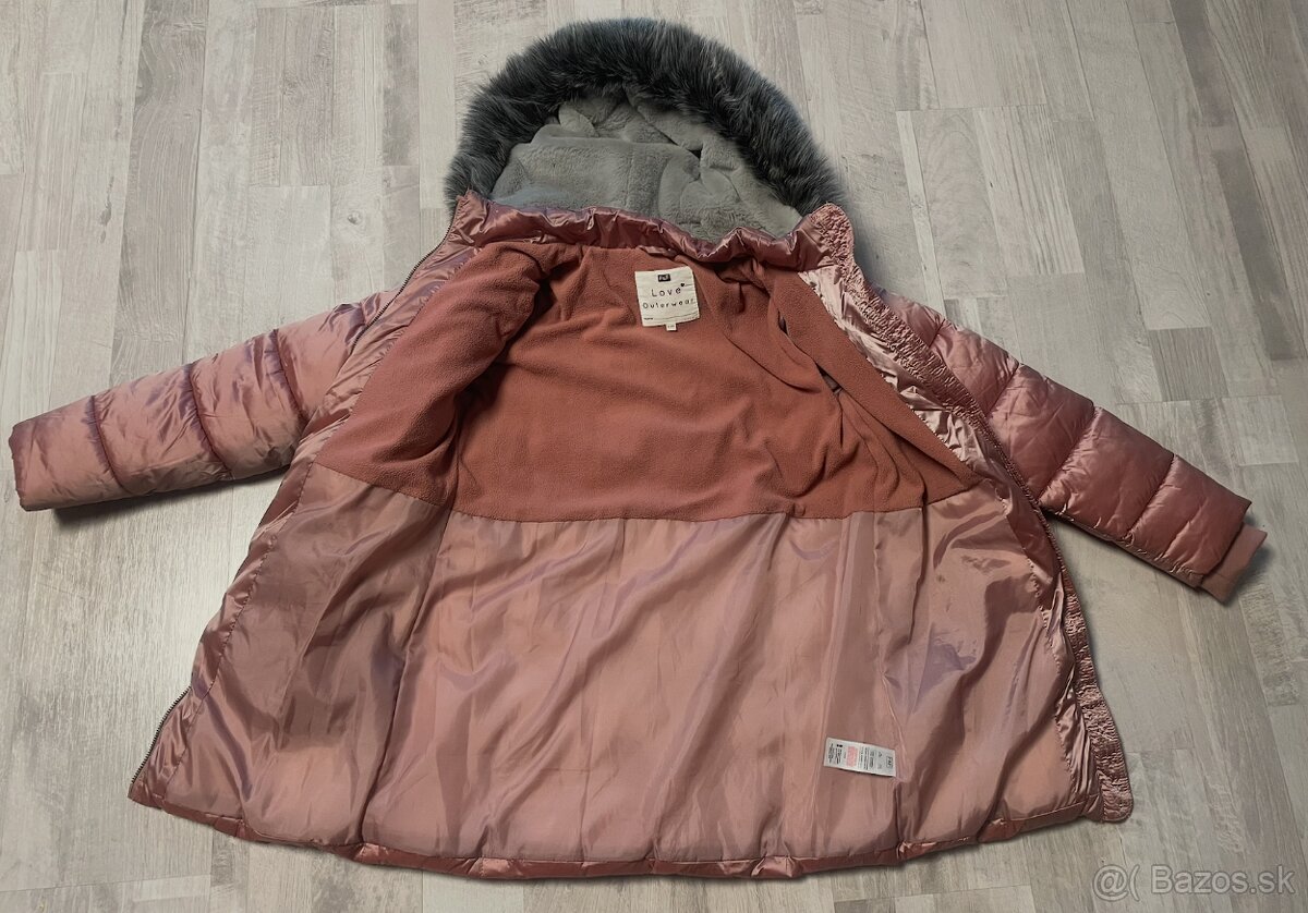 Dievcenska zimna bunda Tesco, velkost 10-11 rokov - 2