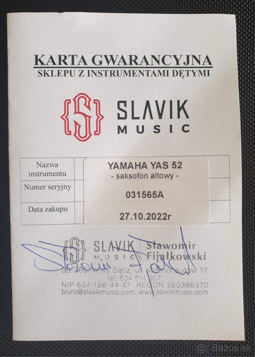 Alt saxofón - Yamaha YAS 52 - 2