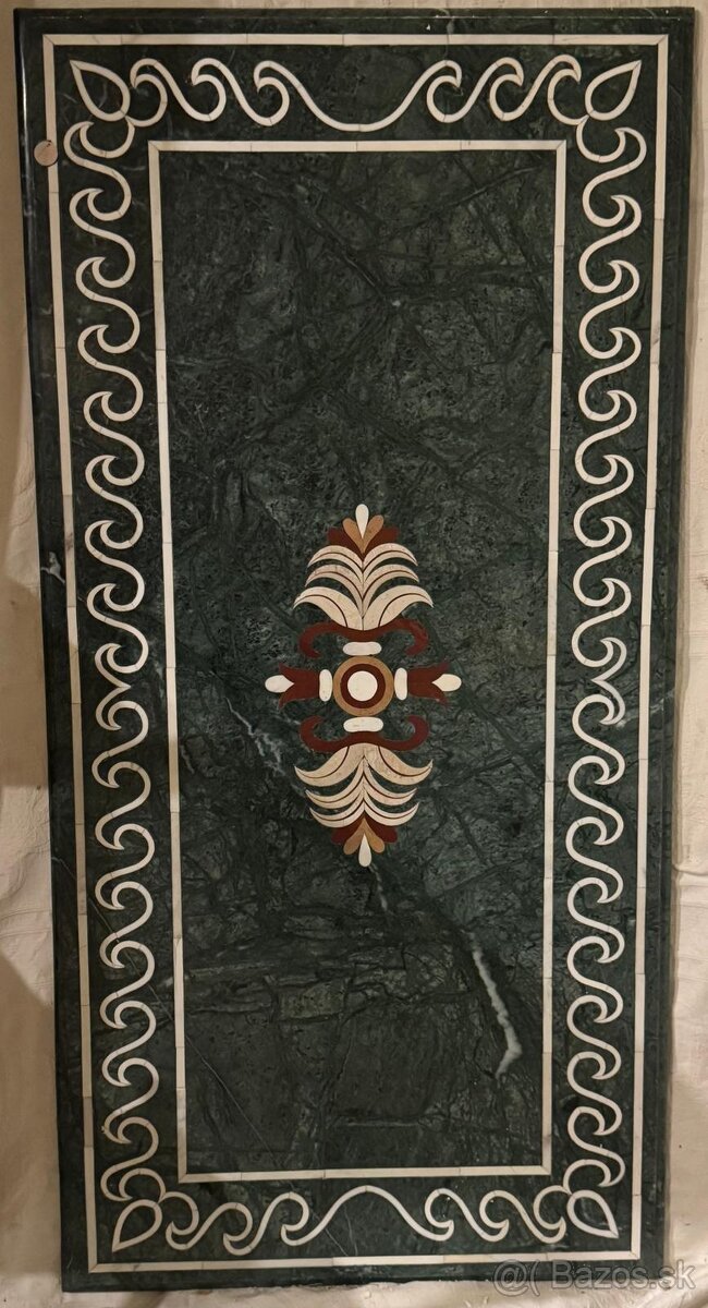 Mramorový plát s polodrahokamami - 2